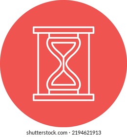 Hourglass line circle icon vector image. Can also be used for web apps, mobile apps and print media.