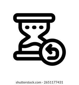 hourglass line icon. Clean and minimalist vector icon for websites, mobile apps, presentations, and logos. Fully scalable and customizable for any project.