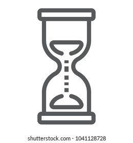 Hourglass line icon, development and business, deadline sign vector graphics, a linear pattern on a white background, eps 10.