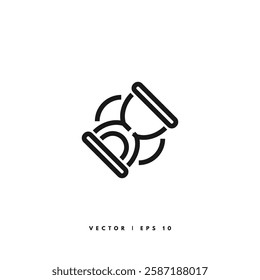 Hourglass Line Icon. Editable Stroke