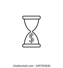 hourglass line icon. Element of bankig icon for mobile concept and web apps. Thin line hourglass icon can be used for web and mobile