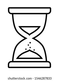 hourglass line icon flat vector object isolated