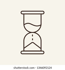 Hourglass line icon. Glass with sand. Time concept. Vector illustration can be used for topics like time management, clock, time