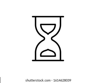 Hourglass line icon. High quality outline symbol for web design or mobile app. Thin line sign for design logo. Black outline pictogram on white background