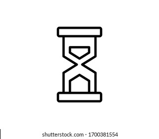 Hourglass line icon. High quality outline symbol for web design or mobile app. Thin line sign for design logo. Black outline pictogram on white background