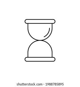 hourglass Line Icon Isolated On White Background