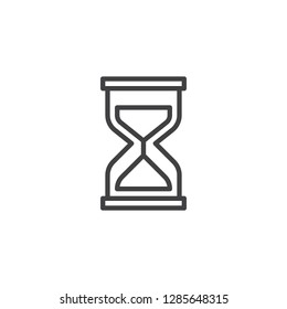 Hourglass line icon. linear style sign for mobile concept and web design. Sand clock outline vector icon. Time symbol, logo illustration. Pixel perfect vector graphics
