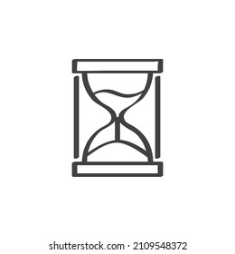 Hourglass line icon. linear style sign for mobile concept and web design. Sand clock outline vector icon. Symbol, logo illustration. Vector graphics