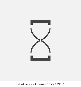 hourglass line icon, outline vector logo, linear pictogram isolated on white, pixel perfect symbol illustration