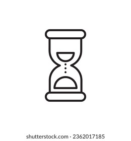 hourglass line icon, sand clock flat illustration on white background..eps