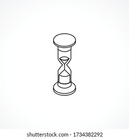 hourglass line icon. sandglass isolated line icon.