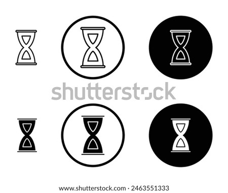 Hourglass line icon set. old sandglass wait timer line icon. countdown sand clock sign suitable for apps and websites UI designs.