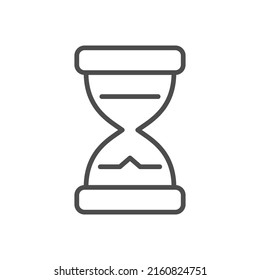 Hourglass line icon or time concept