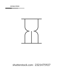Hourglass Line Icon Vector Design.