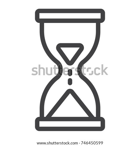 Hourglass line icon, web and mobile, busy sign vector graphics, a linear pattern on a white background, eps 10.