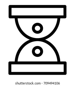 Hourglass Line Vector Icon