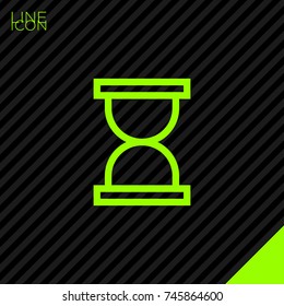hourglass line vector icon