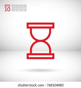 hourglass line vector icon