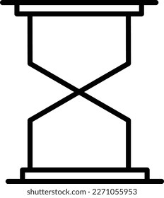 Diseño de iconos de vectores de línea de vidrio de Hourglass