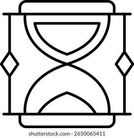 Hourglass Line vector Icon Design