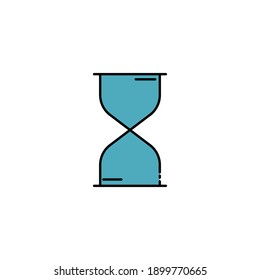 Hourglass lineal color icon. on time, management, business symbol. Internet concept symbol for website button, mobile app or digital printing. simple design editable. Design template vector