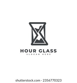hourglass logo art design vector template.