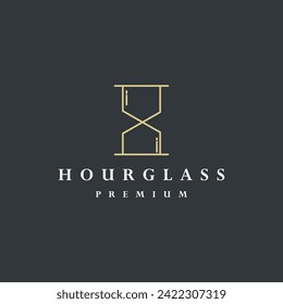 Hourglass logo design concept. hourglass logo.