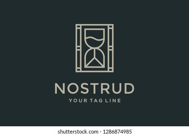 Hourglass logo design concept. Universal hourglass design.