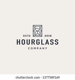 Hourglass logo design concept. Universal hourglass design.
