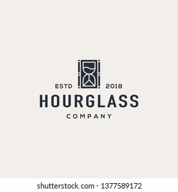 Hourglass logo design concept. Universal hourglass design.