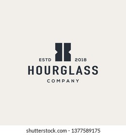 Hourglass logo design concept. Universal hourglass design.