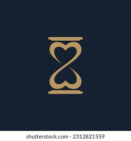 Hourglass Logo Design Icon Illustration