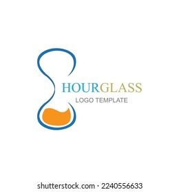 Hourglass logo Icon Vector Illustration design template
