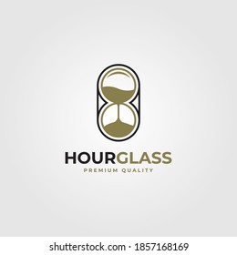 hourglass logo line art vector minimalist illustration design