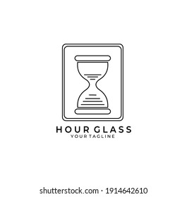 Hourglass Logo Line Art Vector Illustration Stock Vector (Royalty Free ...