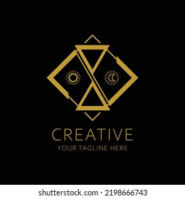 Hourglass logo monogram in luxury design