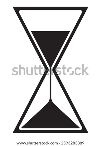 Hourglass logo. Simple symbol design. Hourglass symbol icon. Hourglass pictogram in modern flat design. Timer, countdown, schedule. EPS 10. Vector illustrations