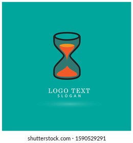 Hourglass Logo. Symbol & Icon Vector Template.