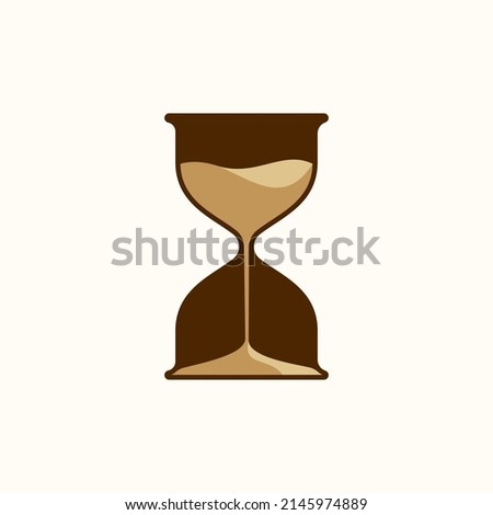 hourglass logo symbol vector icon illustration design. vintage sand timer icon vector