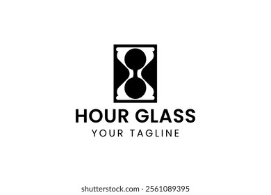 hourglass logo vector con illustration