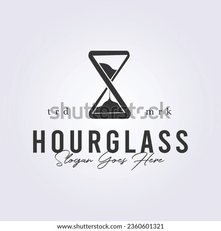 hourglass logo vector design illustration