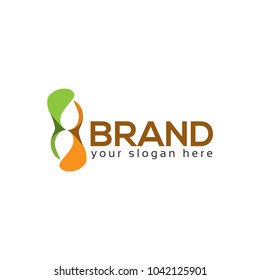 Hourglass logo vector, flat logo design