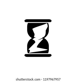 hourglass, logo, vector icon, illustration