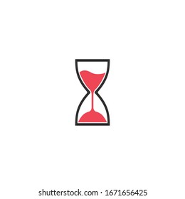 Hourglass logo vector icon illustration design