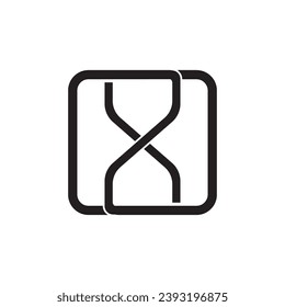 Hourglass logo vector icon illustration design