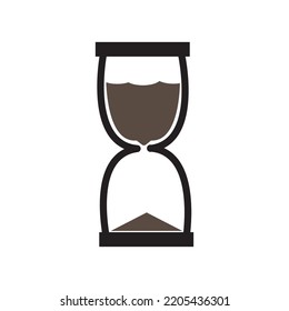 hourglass logo vector illustration  design