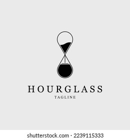 hourglass logo vector illustration design for use brand company identity