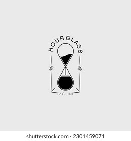 hourglass logo vector illustration design for use brand company label