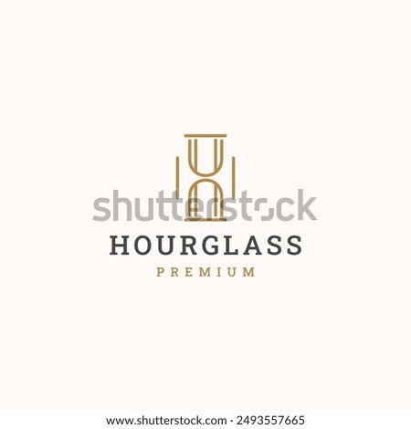 hourglass logo vector illustration design, simple logo for branding and business