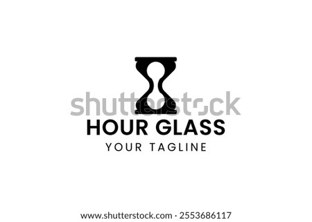 Hourglass logo vector illustration design, simple creative hourglass logo symbol icon template design